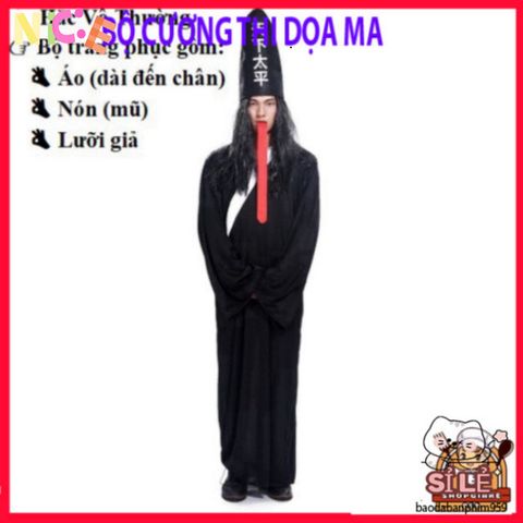 Bộ Trang Phục Halloween Hắc Bạch Vô Thường - Diêm Vương Bí Ẩn Biến Hóa Huyền Bí và Ấn Tượng cho Dịp Hóa Trang
