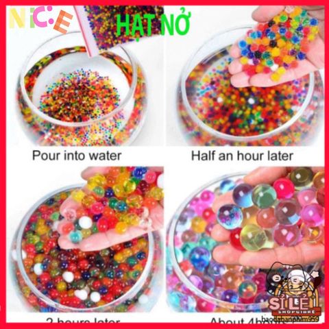 Bộ 1000 Hạt Nở Thủy Tinh Màu Sắc - Giúp Cây Cảnh Tươi Tắn, Giữ Ẩm và Trang Trí Không Gian Sống Sinh Động