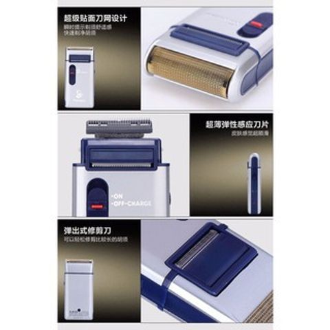 Máy Cạo Râu Pin Sạc YANDOU SC-W301U - Thiết Kế Gọn Nhẹ Kèm Bao Da Sang Trọng, Lưỡi Cắt Sắc, Quà Tặng Ý Nghĩa