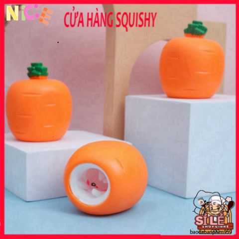 Bóp Cốc Hình Thỏ Ngọt Ngào và Cà Rốt - Đồ Chơi Giải Trí Dễ Thương, An Toàn, Thân Thiện Môi Trường Cho Trẻ Em