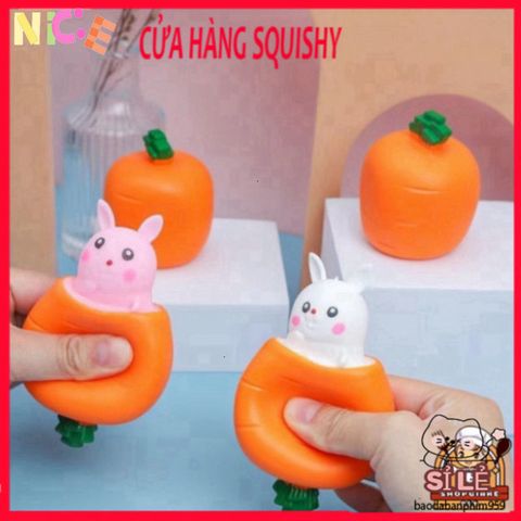 Bóp Cốc Hình Thỏ Ngọt Ngào và Cà Rốt - Đồ Chơi Giải Trí Dễ Thương, An Toàn, Thân Thiện Môi Trường Cho Trẻ Em