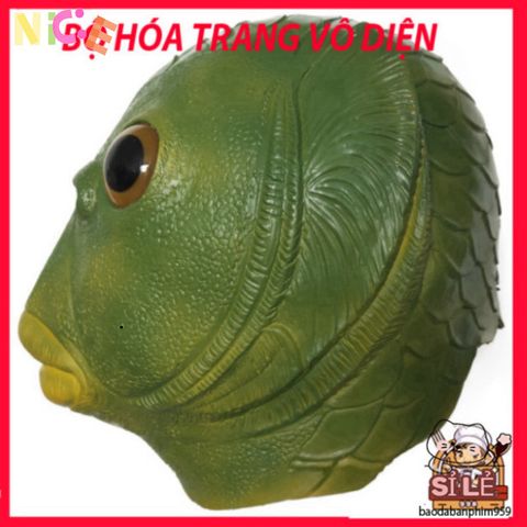 Mũ Đội Đầu Cá Xanh Benbo Pa - Phụ Kiện Tiệc Tùng Độc Đáo Cho Người Lớn và Trẻ Em, Thích Hợp Cho Halloween và Lễ Phục Sinh