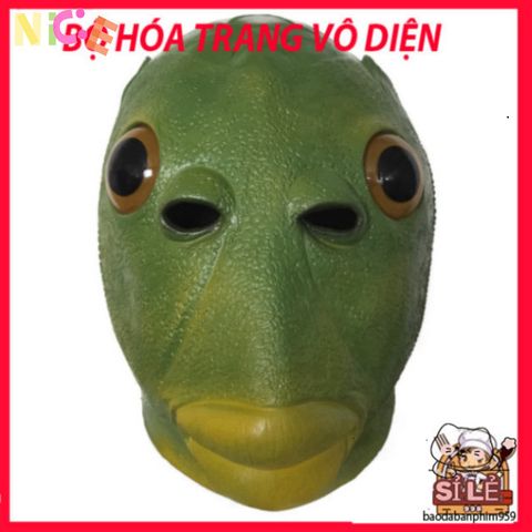 Mũ Đội Đầu Cá Xanh Benbo Pa - Phụ Kiện Tiệc Tùng Độc Đáo Cho Người Lớn và Trẻ Em, Thích Hợp Cho Halloween và Lễ Phục Sinh