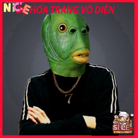 Mũ Đội Đầu Cá Xanh Benbo Pa - Phụ Kiện Tiệc Tùng Độc Đáo Cho Người Lớn và Trẻ Em, Thích Hợp Cho Halloween và Lễ Phục Sinh