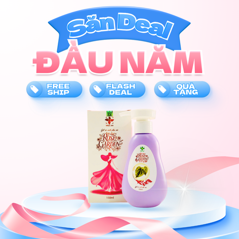 [ MUA 2 DUNG DỊCH TẶNG 1 KHĂN TẮM ] COMBO 2 Chai Dung Dịch Vệ Sinh Phụ Nữ ROSE GARDEN Chiết Xuất Trầu Không Nha Đam Tía Tô Và Bạc Hà, làm sạch vùng kín thơm mát kháng khuẩn cân bằng độ PH