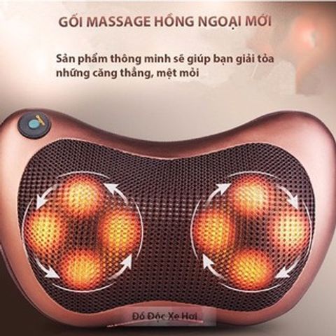 Gối Massage Hồng Ngoại 8 Quả Cầu FP-8028 - Thiết Bị Massage Toàn Thân, Giảm Đau Cơ, Tặng Dây Cắm Ô Tô, Đổi Mới Sức Khỏe