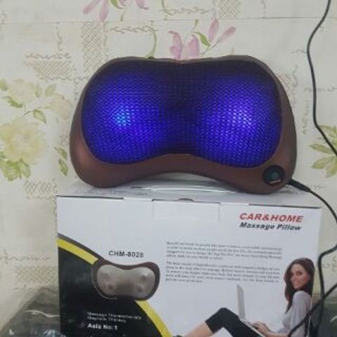 Gối Massage Hồng Ngoại 8 Bi 3D - Gối Trị Liệu Đa Năng Cho Cổ, Lưng, Eo, Hỗ Trợ Giảm Đau Thần Kinh Tọa, Thư Giãn Tại Nhà và Ô Tô