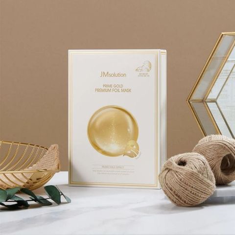 Mặt nạ JMsolution Prime Gold Premium Foil Mask 35ml - Chăm sóc da sáng khỏe với vàng 24K và Hyaluronic Acid, Hàn Quốc chính hãng