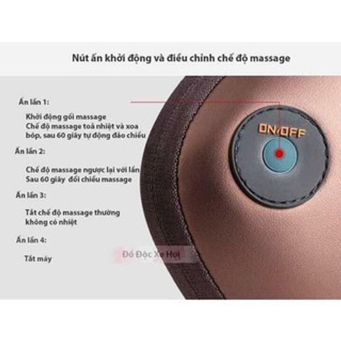 Gối Mát Xa 8 Bi Hồng Ngoại - Thiết Bị Massage Toàn Thân Giúp Giảm Đau, Thư Giãn Cơ Bắp, Cải Thiện Tuần Hoàn Máu