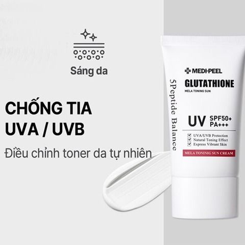 kem chống nắng glutathione Kem Chống Nắng Medi-peel Glutathione Mela Toning Sun SPF50 PA+++ 50ml