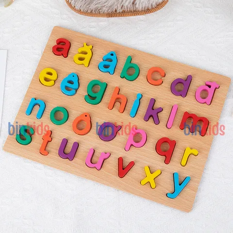 Bảng Chữ Cái Gỗ Tiếng Việt Nổi Chữ và Số 30x22cm - Đồ Chơi Giáo Dục Phát Triển Tư Duy Cho Bé