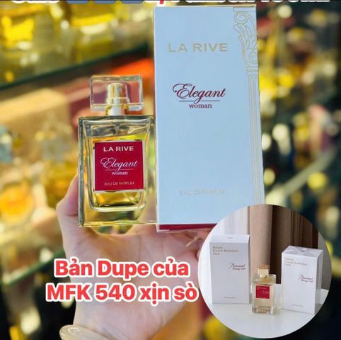 Nước Hoa LA RIVE ELEGANT WOMEN 100ml - Dupe của Maison Francis Kurkdjian Baccarat Rouge 540 - Hương Nữ Tính Sang Trọng
