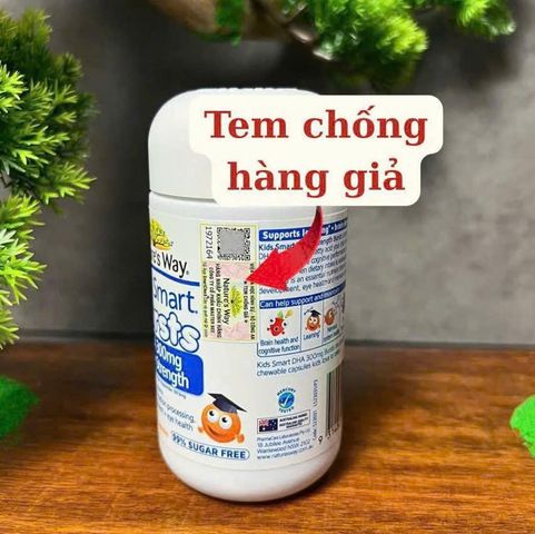 Viên uống DHA cho trẻ em Nature’s Way Kids Smart Bursts 300mg - Hỗ trợ phát triển não bộ & thị giác, 50 viên chính hãng