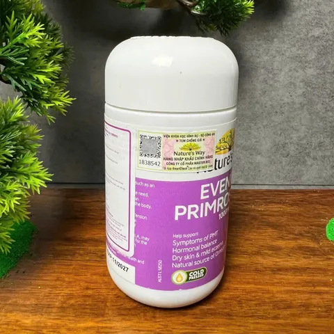 Tinh Dầu Hoa Anh Thảo Nature’s Way 1000mg - Bổ Sung Cân Bằng Nội Tiết và Làm Đẹp Da Cho Bé Dậy Thì 60 Viên
