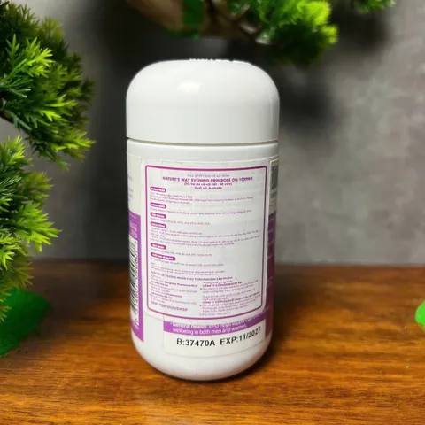 Tinh Dầu Hoa Anh Thảo Nature’s Way 1000mg - Bổ Sung Cân Bằng Nội Tiết và Làm Đẹp Da Cho Bé Dậy Thì 60 Viên