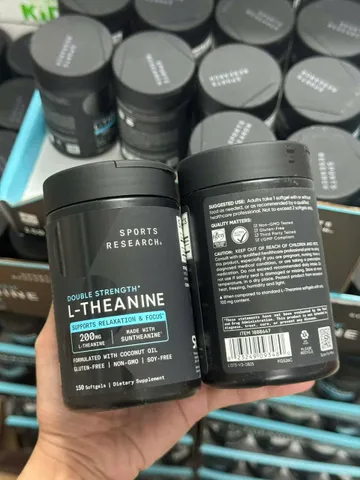 Viên Uống L-Theanine Sports Research 200mg 150 Viên - Hỗ Trợ Giảm Căng Thẳng, Tăng Tập Trung, Ngủ Ngon - Hàng Mỹ Chính Hãng