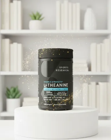 Viên Uống L-Theanine Sports Research 200mg 150 Viên - Hỗ Trợ Giảm Căng Thẳng, Tăng Tập Trung, Ngủ Ngon - Hàng Mỹ Chính Hãng
