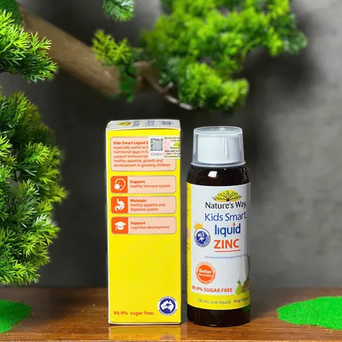 Nature's Way Kids Smart Liquid Zinc 100ml - Bổ sung kẽm dạng nước cho bé, tăng cường sức đề kháng và hỗ trợ tiêu hóa - Hàng Úc