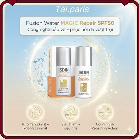 Kem Chống Nắng ISDIN FotoUltra Age Repair Fusion Water SPF50 - Bảo Vệ Da Mặt, Dưỡng Ẩm Cho Da Nhạy Cảm 50ml