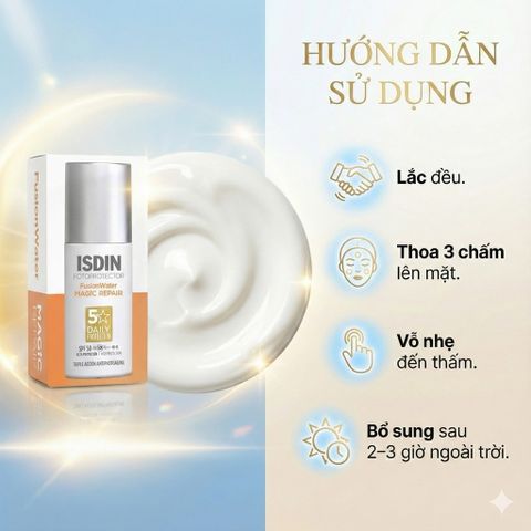 Kem Chống Nắng ISDIN FotoUltra Age Repair Fusion Water SPF50 - Bảo Vệ Da Mặt, Dưỡng Ẩm Cho Da Nhạy Cảm 50ml