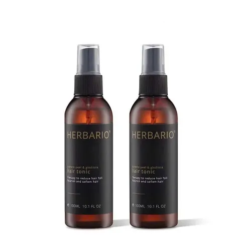 Set 2 Nước Dưỡng Tóc Vỏ Bưởi và Bồ Kết Herbario 100ml - Giảm Rụng Tóc và Cấp Ẩm Tóc Hiệu Quả Chăm Sóc Tóc Thiên Nhiên