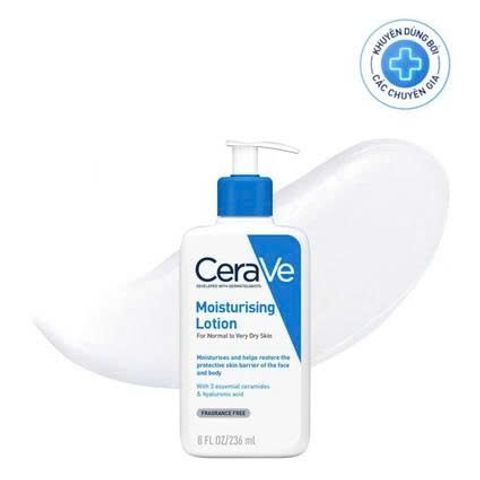 Sữa Dưỡng Ẩm Da CeraVe Moisturising Lotion 236ml - Chăm Sóc Da Thường, Khô, Rất Khô, Công Thức Dịu Nhẹ, Hiệu Quả Cao