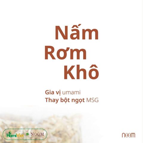 Nấm Rơm Khô Noom Nguyên Chất - Hương Vị Tự Nhiên, Thay Thế Bột Ngọt Cho Món Ăn Ngon Miệng, 100g/500g