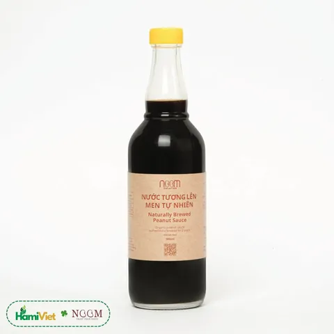 Nước Tương Lên Men Tự Nhiên Noom 500ml - Gia Vị Chay Làm Từ Lạc Hữu Cơ - Thay Thế Bột Ngọt An Toàn