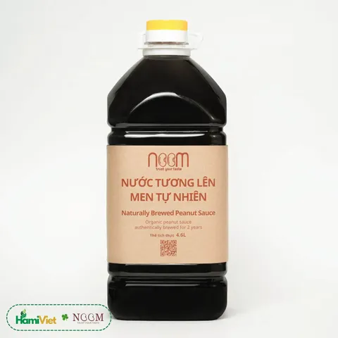 Nước Tương Lên Men Tự Nhiên Noom 500ml - Gia Vị Chay Làm Từ Lạc Hữu Cơ - Thay Thế Bột Ngọt An Toàn