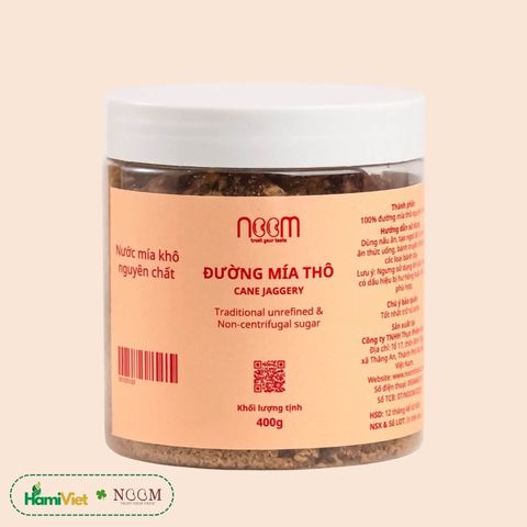 Đường Mía Thô 400g Noom - Nguyên Chất Rich Vitamin và Khoáng Chất, Dạng Vụn Giữ 100% Mật Nguyên Vẹn, Hữu Cơ Việt Nam