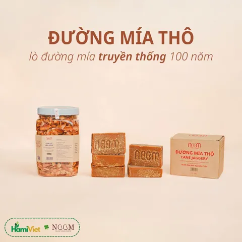 Đường Mía Thô 400g Noom - Nguyên Chất Rich Vitamin và Khoáng Chất, Dạng Vụn Giữ 100% Mật Nguyên Vẹn, Hữu Cơ Việt Nam
