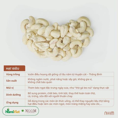 Hạt Điều Tươi Tách Vỏ Noom - Hạt Dinh Dưỡng Thơm Ngon, Vị Béo Ngọt Đặc Trưng, 300g và 1kg, Quà Tặng Tự Nhiên Hữu Cơ