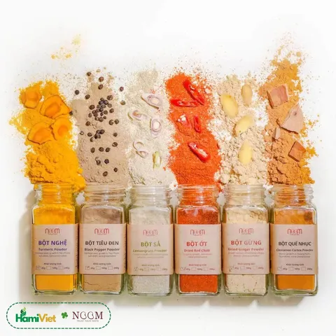 Bột Gừng Noom 100% Tây Giang - Gia Vị Thảo Dược Cay Đằm, Thơm Nồng Ấm, Hũ 45g/100g, Sử Dụng Đa Năng Trong Nấu Ăn & Thức Uống