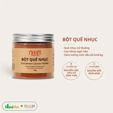 Bột Quế Nhục Noom 100% Từ Vỏ Quế Lâu Năm - Gia Vị Thảo Dược Tự Nhiên Việt Nam, Hỗ Trợ Sức Khỏe và Ẩm Thực Thượng Hạng