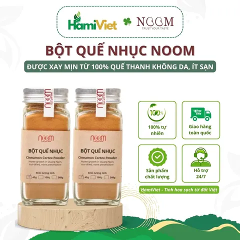 Bột Quế Nhục Noom 100% Từ Vỏ Quế Lâu Năm - Gia Vị Thảo Dược Tự Nhiên Việt Nam, Hỗ Trợ Sức Khỏe và Ẩm Thực Thượng Hạng