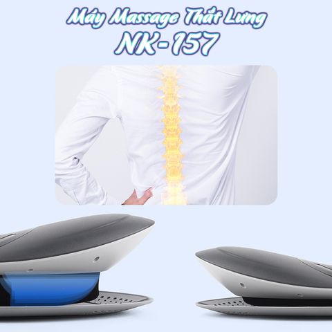Máy massage thắt lưng Nikio NK-157 - Thiết bị trị liệu đa năng 5in1 với nhiệt hồng ngoại, laser, rung, quang phổ và túi khí