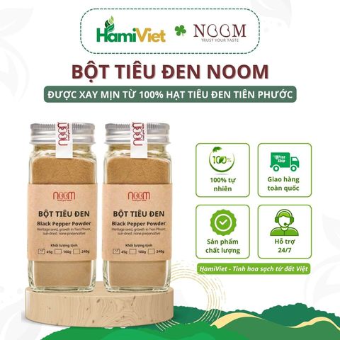 Bột Tiêu Đen Noom 100% Tiêu Đen Thuần Chủng Tiên Phước - Gia Vị Thiên Nhiên Tốt Cho Sức Khỏe và Ẩm Thực Việt Nam