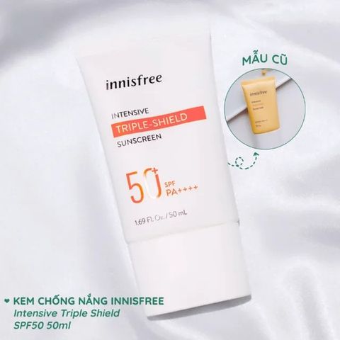 Kem Chống Nắng Innisfree Triple Shield SPF 50 - Bảo Vệ Da Toàn Diện, Dưỡng Ẩm, Chống Nắng Hiệu Quả, Phù Hợp Với Da Nhạy Cảm