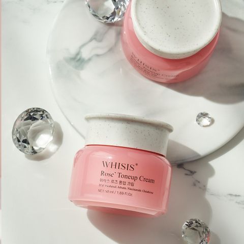 Kem Dưỡng Ẩm Trắng Da Nâng Tone Whisis Rose Toneup Cream 50ml - Tinh Chất Hoa Hồng Cấp Ẩm Và Làm Sáng Da Tự Nhiên