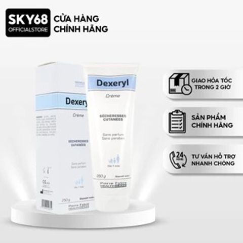 Kem Nẻ Dexeryl Crème 250ml - Dưỡng Ẩm Da Khô, Nứt Nẻ - Sản Phẩm Cao Cấp Từ Pháp, Giúp Phục Hồi Làn Da Mềm Mại