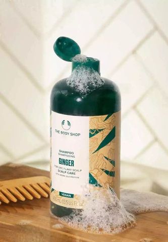 Dầu Gội Gừng The Body Shop 400ml - Giúp Mọc Tóc, Làm Sạch Gàu, Dưỡng Ẩm, Phù Hợp Da Đầu Nhạy Cảm, Hương Gừng Tự Nhiên