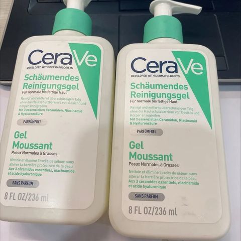 Sữa Rửa Mặt Cerave Foaming Cleanser Gel Moussant Cho Da Dầu 473ml - Làm Sạch Sâu, Duy Trì Độ Ẩm, Chính Hãng Mỹ