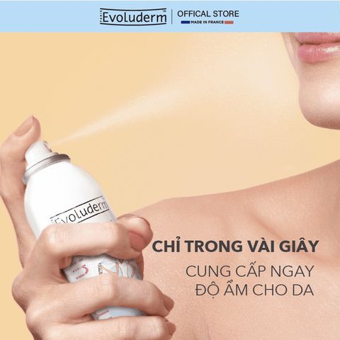 Xịt Khoáng Evoluderm 400ml - Sản Phẩm Chăm Sóc Da Chính Hãng Từ Pháp, Cung Cấp Độ Ẩm Nhanh Chóng Và Làm Dịu Da, Phù Hợp Với Mọi Loại Da