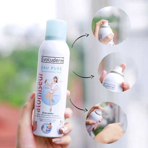 Xịt Khoáng Evoluderm 400ml - Sản Phẩm Chăm Sóc Da Chính Hãng Từ Pháp, Cung Cấp Độ Ẩm Nhanh Chóng Và Làm Dịu Da, Phù Hợp Với Mọi Loại Da