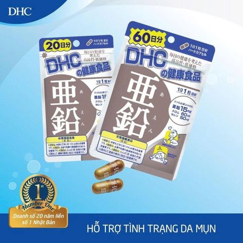 Viên uống bổ sung Kẽm DHC Zinc 60 viên Nhật Bản - Hỗ trợ sức khỏe da và tóc, cải thiện mụn, tăng cường sức đề kháng