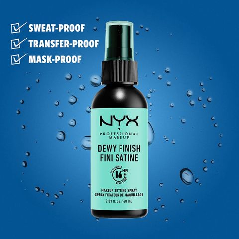 Xịt Khóa Nền NYX Dewy & Matte Finish Setting Spray 60ml - Giữ Lớp Trang Điểm Bền Đẹp, Độ Ẩm Tự Nhiên, Chính Hãng