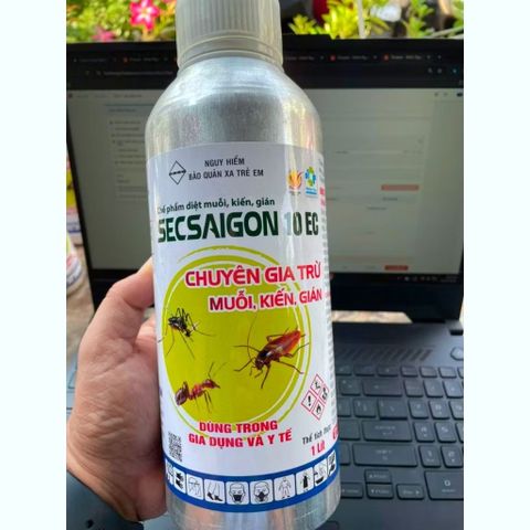SECSAIGON 10SC Chai Nhôm 1 Lít Diệt Muỗi, Gián, Kiến và Côn Trùng Khác Hiệu Quả Cao - GIẢI PHÁP  CHO MỌI GIA ĐÌNH