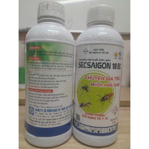 SECSAIGON 10SC Chai Nhôm 1 Lít Diệt Muỗi, Gián, Kiến và Côn Trùng Khác Hiệu Quả Cao - GIẢI PHÁP  CHO MỌI GIA ĐÌNH