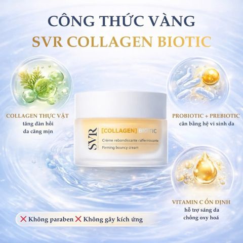 Kem Dưỡng Da SVR Collagen Biotic 50ml - Giúp Da Căng Mịn, Săn Chắc, Cung Cấp Độ Ẩm Tối Đa và Bảo Vệ Da Khỏi Ô Nhiễm