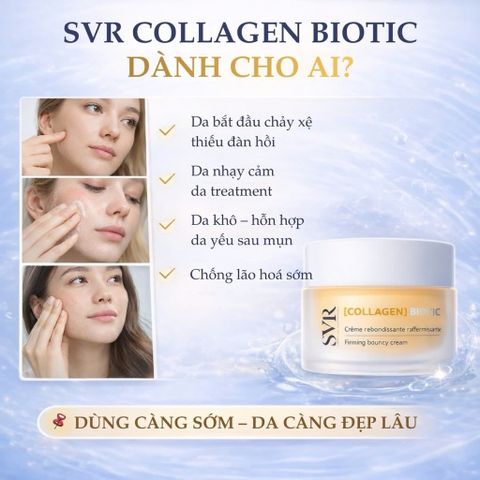 Kem Dưỡng Da SVR Collagen Biotic 50ml - Giúp Da Căng Mịn, Săn Chắc, Cung Cấp Độ Ẩm Tối Đa và Bảo Vệ Da Khỏi Ô Nhiễm